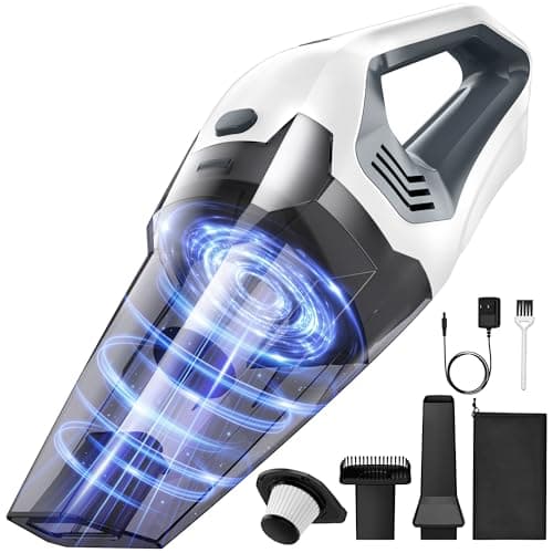Image of Handheld Vacuum Cleaner, Powerful Suction Portable Lightweight Hand Held Vacum Cordless with 25-30Mins Long Runtime Rechargeable Battery Quick Charge for Home Car Carpet Stairs Pet Hair Cleaning