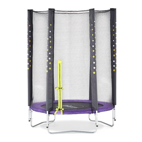 Image of Plum Play 4ft Junior Trampoline with Safety Enclosure, Indoor Outdoor Jumping, 3-5 Years, Stable Safe Durable, Kids Active Play for Compact Spaces, Mini Trampoline Birthday