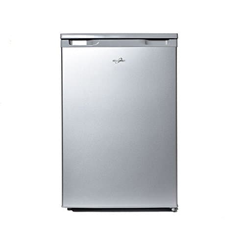 Image of Statesman R155S Under Counter Fridge with 4* Ice Box, 55cm, Fridge 97 Litres, Freezer 16 Litres, 1 Adjustable Glass Shelf, Reversible Doors, Internal Light, Large Salad Drawer, Silver