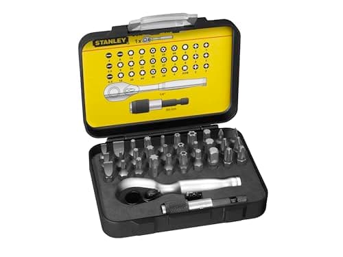 Image of STANLEY FatMax® Bit & Ratchet Set, 32 Piece, Perfect for use in a Power Drill, Cordless Drills, Impact Driver, Electric Screwdriver, and Much More.
