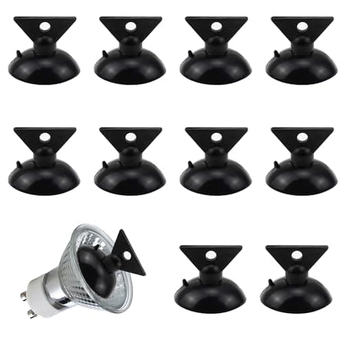 Image of 10PCS GU10 Removal Tool Black Small Suction Cups Practical Light Bulb Replacement Tool Removal Lamp Bulb Changer Sucker for Mini Replacement Tool Kits for Long Reach High Ceilings Window Suckers,35mm
