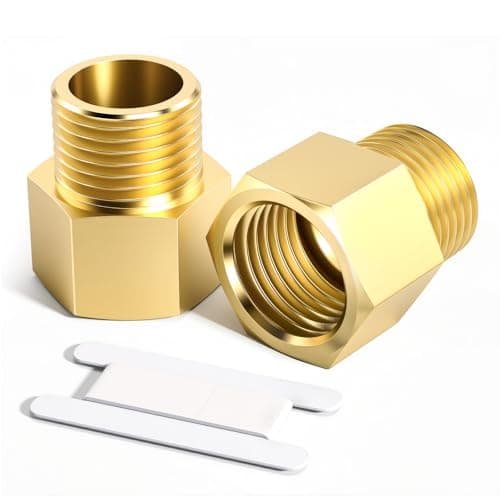 Image of Bwintech 2 Pieces 1/8 Inch Female Thread to 1/8 Inch Male Thread BSP Thread Brass Hex Bushings Reducer Connector for Conversion of Pipe Connections