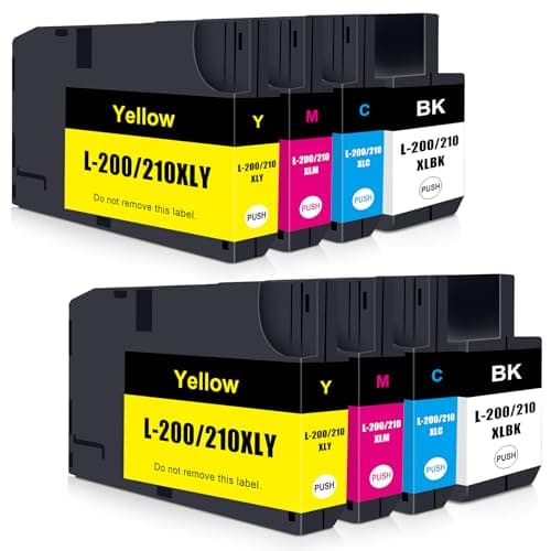 Image of Yongairuink Compatible 200XL 210XL Ink Cartridge for Lexmark OfficeEdge Pro 4000 Pro 4000c & OfficeEdge Pro 5500 Pro 5500t (8 Pack, 2BK 2C 2M 2Y)