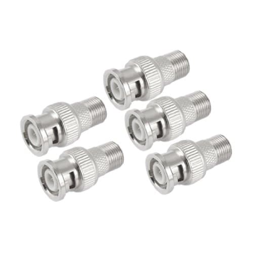 Image of sourcing map 5 Pcs F-type Female To BNC Male Coax Connector Adapter for RG6 RG59