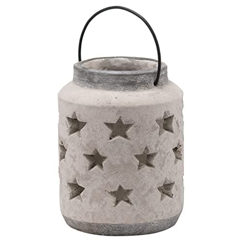 Image of Hill 1975 Bloomville Stone Star Lantern, CERAMIC, Mixed, 18 x 18 x 19cm