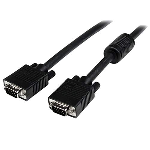 Image of StarTech.com 1m Coax High Resolution Monitor VGA Cable - HD15 M/M - VGA Extension Cable - HD15 to HD15 Cable - VGA Monitor Cable (MXTMMHQ1M) , Black