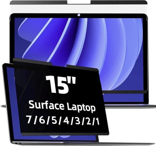 Image of Mamol Magnetic Privacy Screen for 15 inch Surface Laptop 6/5/4/3/2/1, Removable Anti Spy Glare Blue Light Filter, Microsoft Surface Laptop Privacy Screen Protector