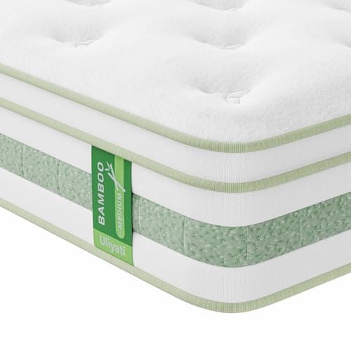 Image of Uliyati Single Mattress 3FT, 10 Inch Gel Memory Foam Pocket Sprung Hybrid Mattress, 7-Zone Orthopedic & Motion Isolation, Medium Firm, 90x190x25cm