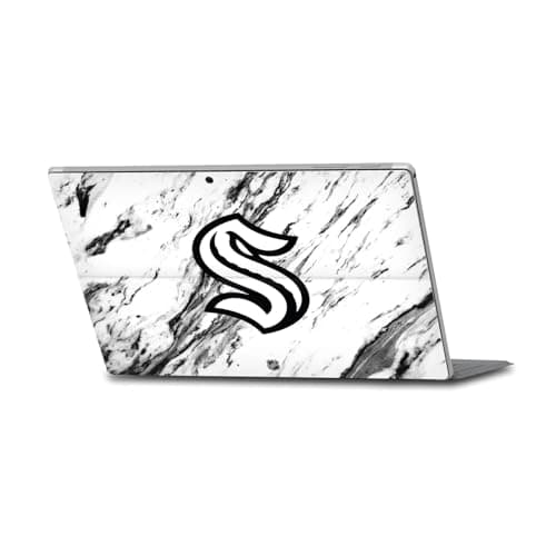 Image of Head Case Designs Officially Licensed NHL Marble Seattle Kraken Vinyl Sticker Skin Decal Cover Compatible With Microsoft Surface Pro 4/5/6