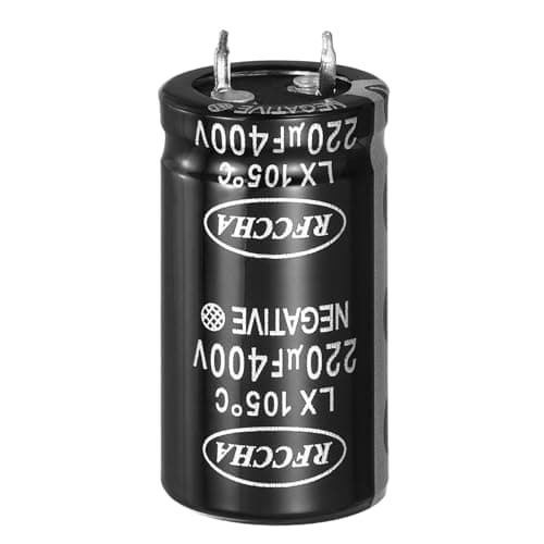 Image of sourcing map 400V 220uF Snap in Electrolytic Capacitor, 2 Pin Audio Amplifier Aluminum Electrolytic Capacitor for Filter Audio Smart Home Appliances Electronic Component(Black,41.5x22mm)