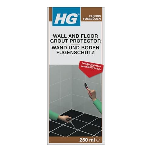 Image of HG Wall & Floor Grout Protector, Kitchen & Bathroom Tile Grout Sealer, Colourless Between Tile Sealant & Waterproof Grout Treatment, Anti Stain Protection for Grouting, Repels Oil & Liquid - 250ml