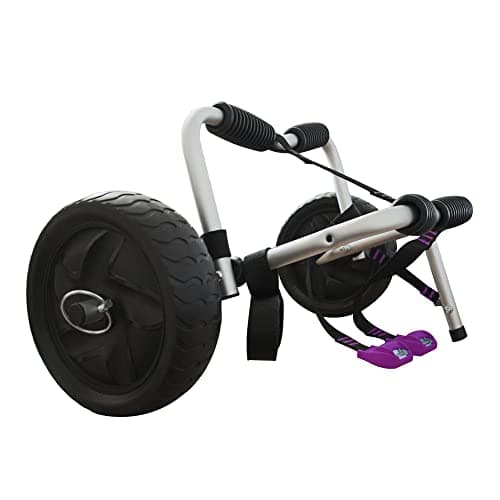 Image of ASMSW 100LBS Universal Kayak Cart Canoe Carrier Trolley for Carrying Kayaks,Canoes,Paddleboards with Plastic Wheels