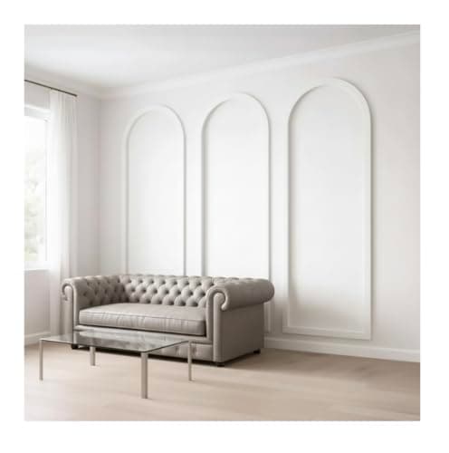 Image of Arch Wall Panelling Kit Long, Decorative MDF Wall Panelling Arch, 241cm x 70cm, Includes Adhesive (1)