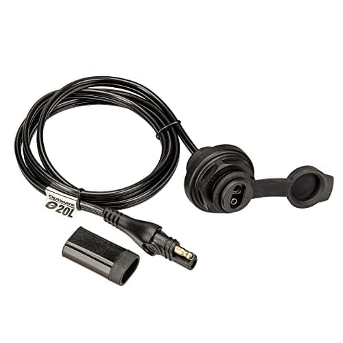 Image of OptiMate Tecmate Cable O-20L, Weatherproof SAE Socket, Front Panel Mount, Black