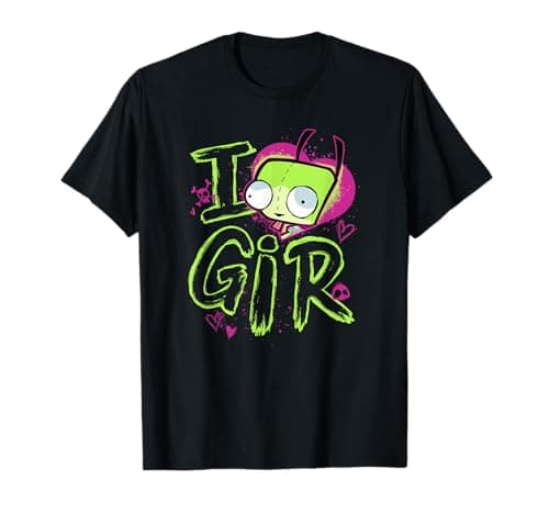 Image of Invader Zim Valentine's Day I Love Gir T-Shirt