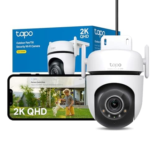 Image of Tapo C520WS Pan/Tilt Outdoor Security Camera, 2K 4MP WiFi Outdoor Camera, 360° Vision Motion Tracking, No Monthly Fee, AI Detection, Starlight Colour Night Vision, IP66, Works with Alexa & Google