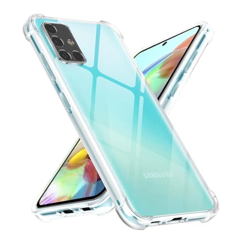 Image of Yxnvixn Clear Case for Samsung Galaxy A71 4G Case,Advanced Airbag Drop Protection Cover,Anti-Yellowing Anti-Scratch Transparent Soft Shockproof TPU Bumper Phone Case for Samsung A71 4G 6.7 Inch