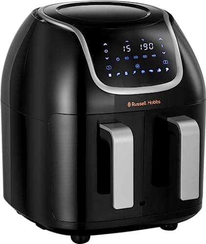 Image of Russell Hobbs 27290 Snappi 8.5L/2x 4.25L Dual Basket Air Fryer - Family Digital Airfryer with Adjustable Drawers and Cooking Sync, Black, 1800W