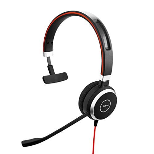 Image of Jabra Evolve 40 UC Mono Headset – Unified Communications Headphones for VoIP Softphone with Passive Noise Cancellation – USB-Cable with Controller – Black