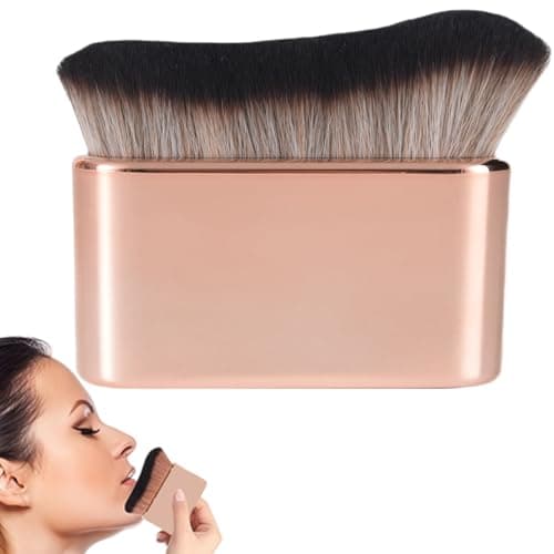 Image of Self Tan Brush, Soft Brush Portable, Tanning brush, Self Tanner Face brush For Body & Leg Makeup（Rose Gold）