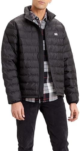 Image of Levi's Men's Short Down Packable Jacket Mineral Black (Black) M -