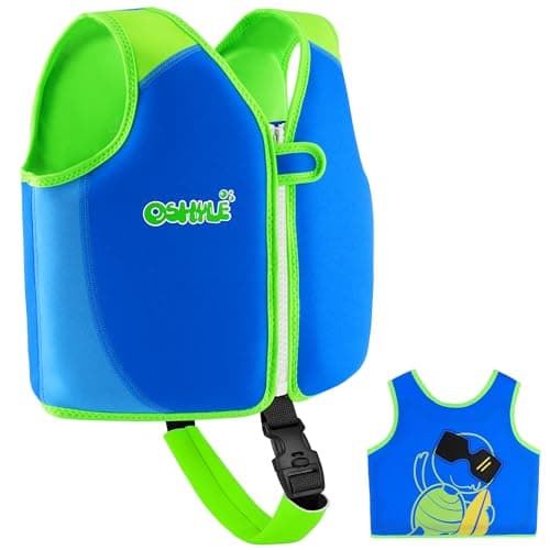 Image of OSHYLE Children's Girls Boys Swimming Vest for Toddlers with Adjustable Safety Straps Age 6-9 (Blue, L)