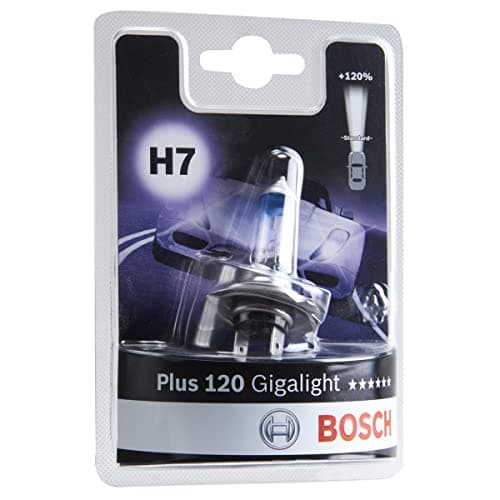 Image of Bosch H7 (477) Plus 120 Gigalight Halogen Headlight Bulb, 12 V 55 W, 120% more Light - Socket PX26d - 1 Replacement Car Light Bulb