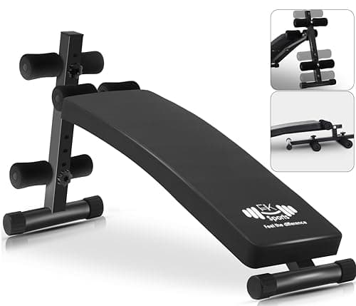 Image of FK Sports Adjustable Weight Bench | Sit up Bench, Bench Press Workout Bench | Gym Bench with 6 Adjustment Level | Exercise Bench with Thigh Support | Gym Equipment for Home, 330LB/150KG Capacity