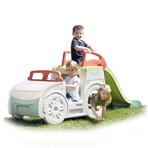 Image of Smoby Life - Adventure Car - Multi-Activity Car - 3 activities - Driving position, Slide, Sandpit - Recycled material - From 18 months - Made in France