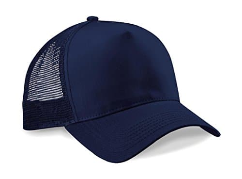 Image of Beechfield Navy Blue Mesh Baseball Cap One Size