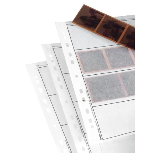 Image of Hama Negative File Storage Sleeves for 4 Strips of 6 x 7 cm or 6 x 9 cm Frames, Pack of 100, Glassine Material