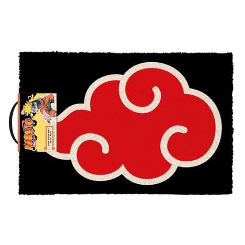 Image of Pyramid Europe Naruto Door Mat (Akatsuki Symbol Design) Coconut Door Mat, Outdoor and Indoor 60 cm x 40 cm - Officially Licensed Product
