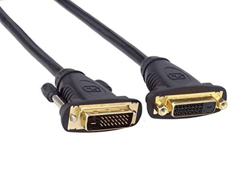 Image of PremiumCord DVI Extension Cable - 3m, Dual-Link, DVI-D (24+1) Female to Male, Digital, Full HD 1080p 60Hz, Colour Black, kpdvimf3, 3 m