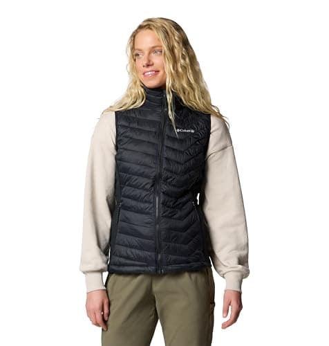 Image of Columbia Women's Powder Pass 2 Hybrid Vest, Puffer Vest Body Warmer, Black, L