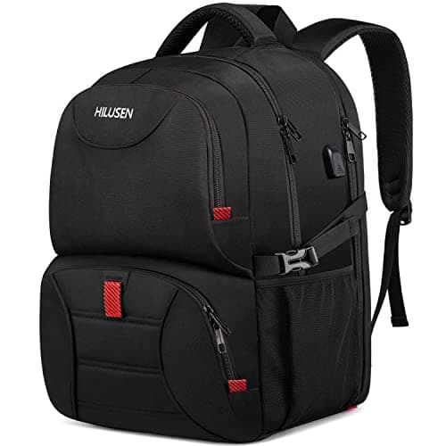Image of Extra Large Backpack for Men 50L,Lunch Backpack Work Bag Travel Laptop Backpack 17.3 Inch with USB Charging Port,Water Resistant Big Business Computer Rucksack for Men Women College School Black