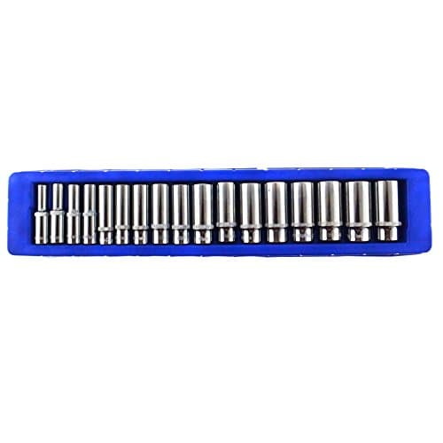 Image of US PRO 17pc 3/8 Dr Metric Deep Socket Set 6 Point 8-24mm 3258