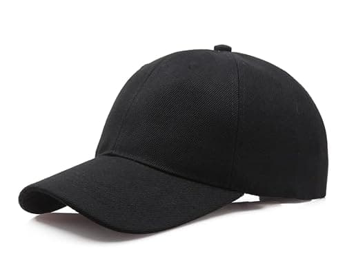 Image of ASD Accessories Men's Women's Baseball Classic Caps, Men Women Unisex Adjustable Baseball Caps (UK, Alpha, One Size, Black)