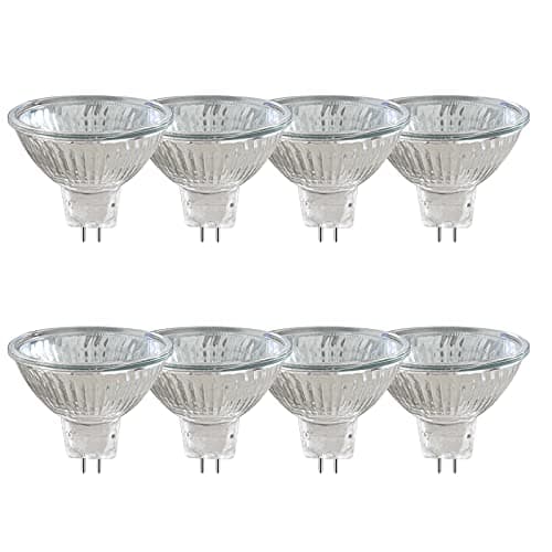 Image of 8 Pack MR16 Halogen Spotlight Bulbs, GU5.3 20W 12V Spotlight Bulb Dimmable, Warm White 2700K, 210LM, 36° Beam Angle, 2 Bi-Pin Halogen Bulb, Dichroic for Ceiling Light, Track Light, Recessed Light