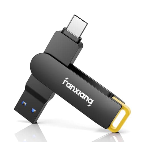 Image of fanxiang USB Stick 128GB USB 3.2 Gen 1 Flash Drive Up to 260 MB/s Dual Port Drive Memory Stick with Type-C and USB A for Storage - F375