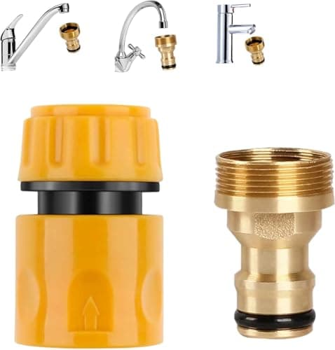 Image of Universal Kitchen Mixer Tap Hose Connector & End Quick Connector, Sink to Outside Hose Pipe Fitting,Universal Kitchen Tap,for Standard Indoor Threaded