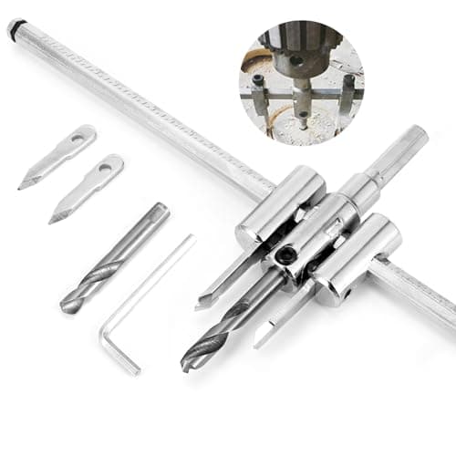Image of Ulsam Alloy Circle Cutter, 30-300 MM Adjustable Hole Saw Drill Bit for Woodworking, Plastic, Plasterboard - Universal Steel Cutter