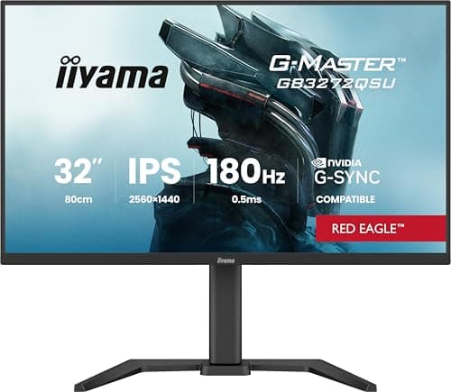 Image of iiyama G-Master GB3272QSU-B1 32 inch180Hz WQHD 2560x1440, 0.5ms, AMD FreeSync Premium/NVIDIA G-SYNC Compatible, 2x HDMI 2.0,1 x DisplayPort, 4 x USB