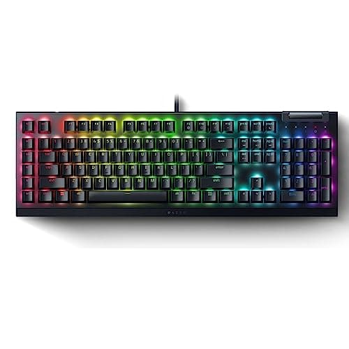 Image of Razer BlackWidow V4 X - Mechanical Gaming Keyboard: Yellow Switches Linear & Silent - 6 Dedicated Macro Keys - Chroma RGB - Doubleshot ABS Keycaps - Media Controls - Sound Dampening & Stabilizers