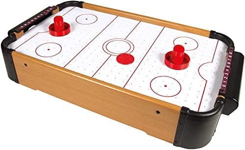 Image of B4E Tabletop Air Hockey Game | Air Hockey Table Top for Kids & Adults – Compact & Portable Set with 2 Pushers & 2 Pucks – Family Fun & Arcade Thrills