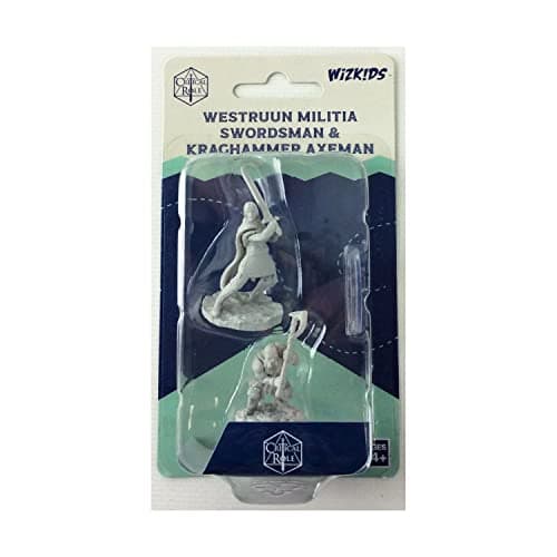 Image of WizKids Critical Role Unpainted Miniatures: W2 Westruun Militia Swordsman & Kraghammer Axeman