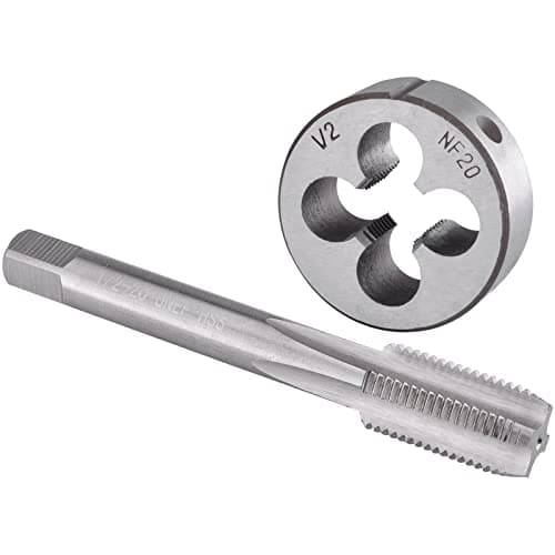 Image of Burkit 1/2"-20 UNF Tap and Die Set Right Hand, 1/2 x 20 UNF Machine Thread Tap and Round Die