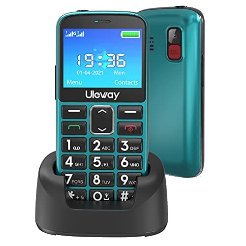 Image of uleway Big Button Mobile Phone for Elderly Easy to Use Basic Cell Phone Dual Sim Free Unlocked Senior Mobile Phone with SOS Emergency Button Charging Dock Hearing Aid Compatible (HAC)