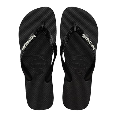 Image of Havaianas Logo Filete Men FlipFlop Black/White/Black 10/11 UK