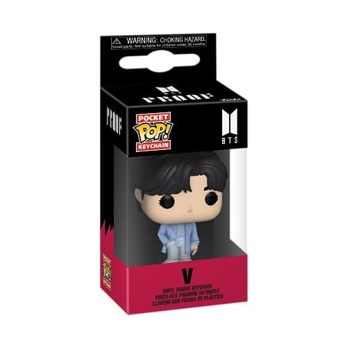 Image of Funko Pop! Keychain: BTS - V Novelty Keyring - Collectable Mini Figure - Stocking Filler - Gift Idea - Official Merchandise - Music Fans - Backpack Decor