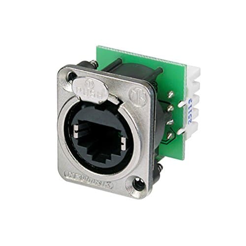 Image of Neutrik NE8FDV-YK Ethercon RJ45 Chassis Socket Silver, Black